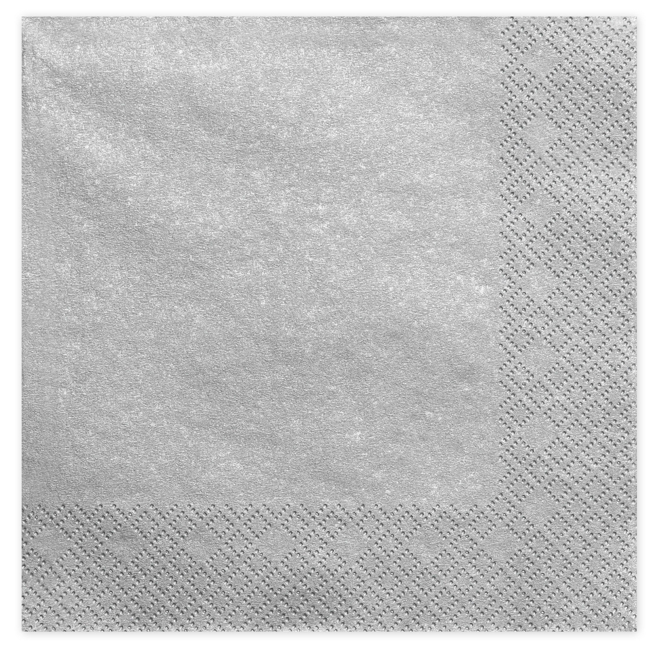 PartyDeco Tafel servetten van papier - zilver gekleurd - 40x stuks - x cm - Servetten diner/lunch -