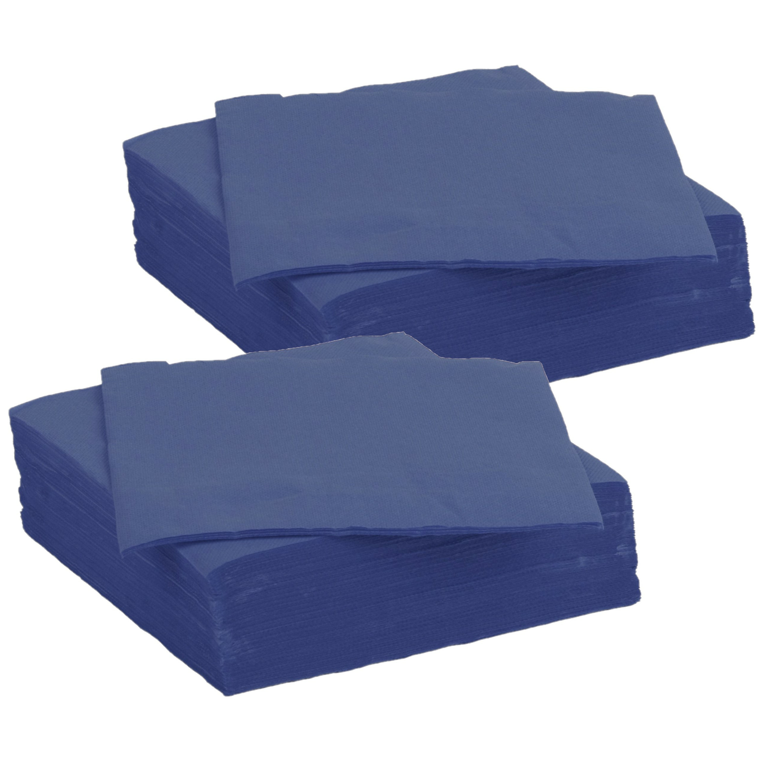 Color Party Diner/feest servetten - 60x - donkerblauw - x cm - papier - 3-laags -