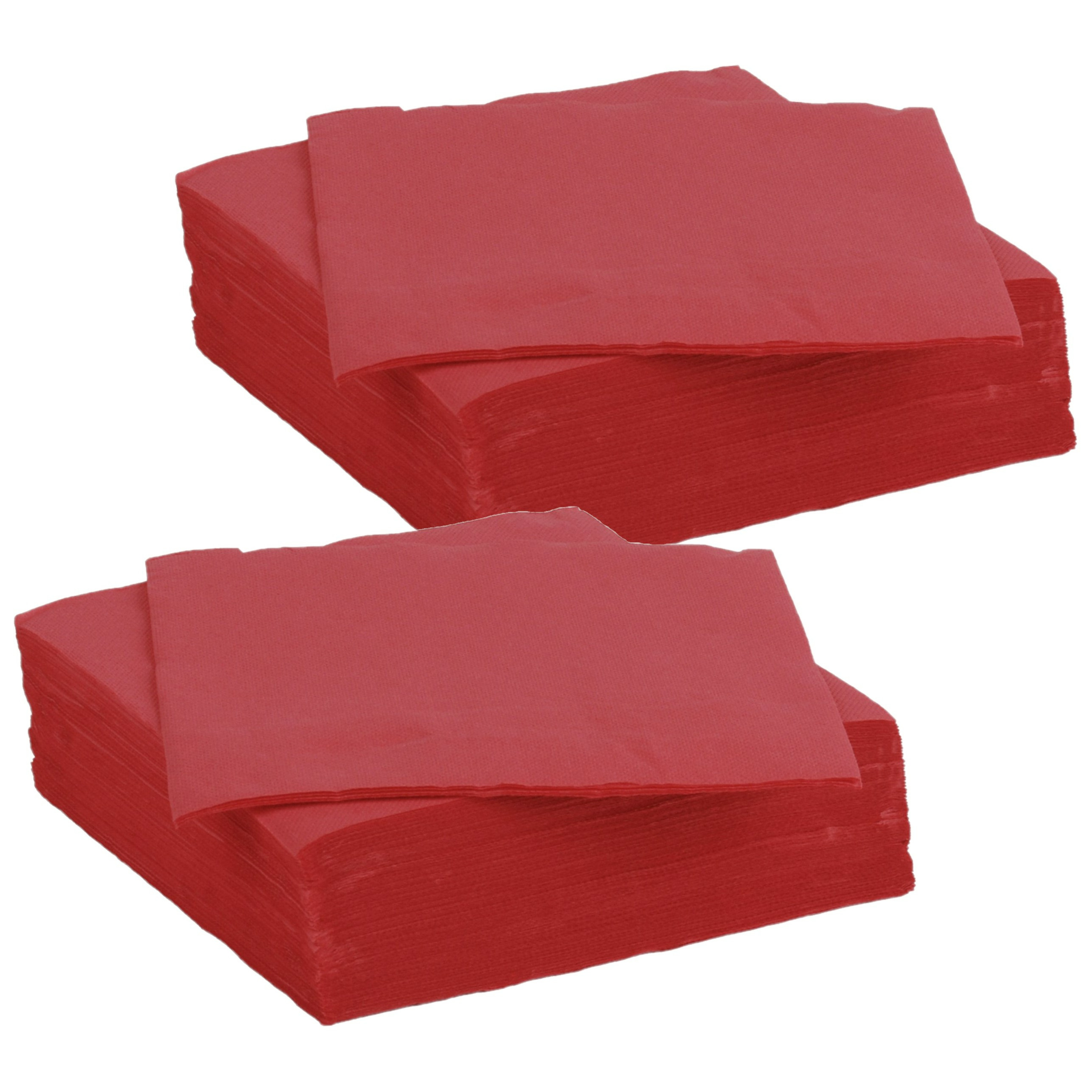 Color Party Diner/feest servetten - 60x - donkerrood - x cm - papier - 3-laags -