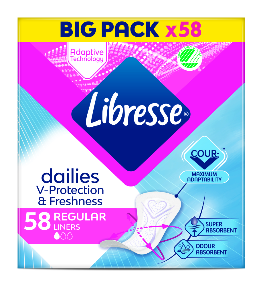 Libresse Dailies V-Protection Regular Inlegkruisjes