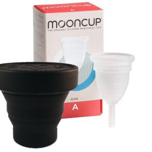 Menstruatiecups.nl Mooncup menstruatiecup met magnetron sterilisator (Maat: Maat A)