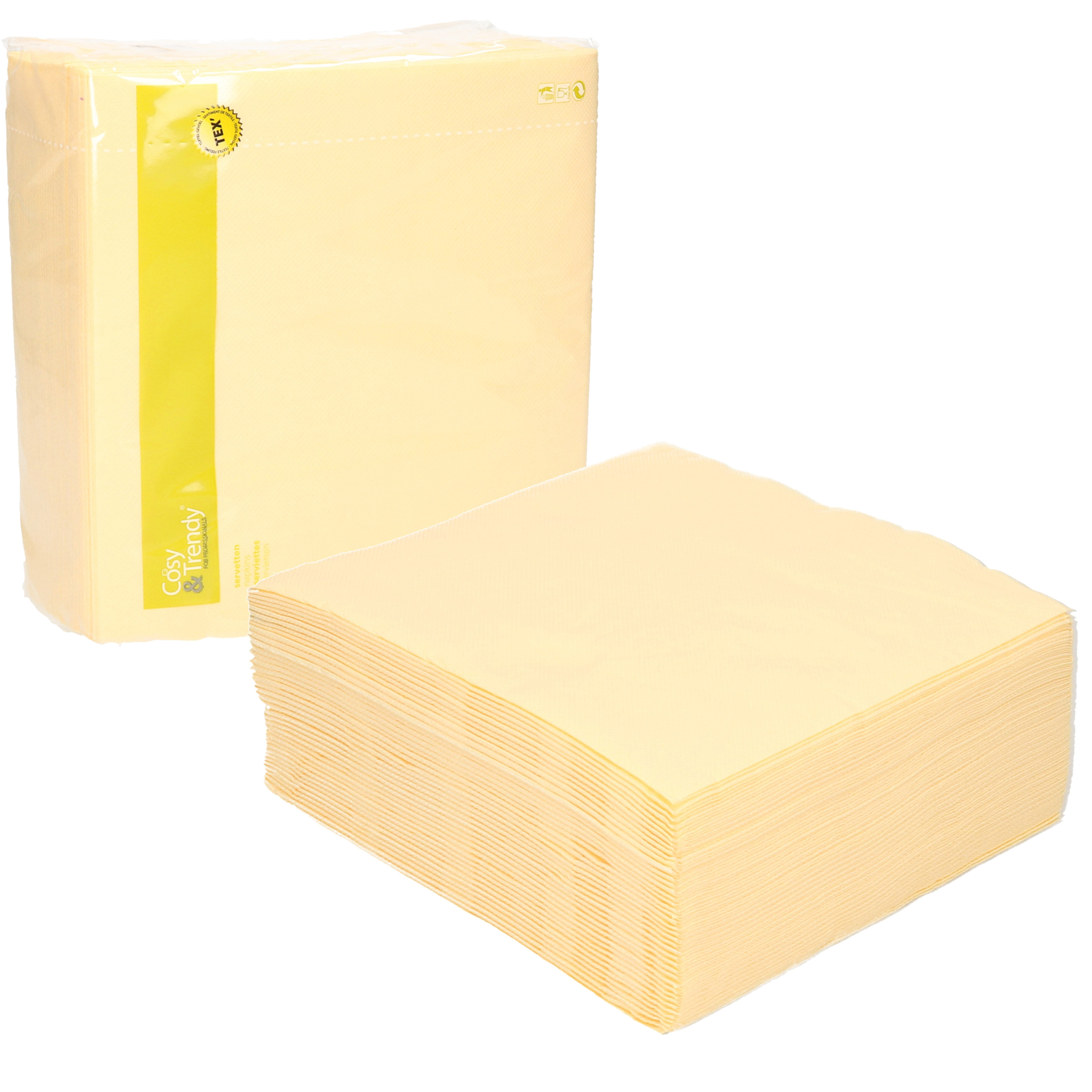 Cosy & Trendy Servetten Luxe kwaliteit - creme wit - 80x - x cm - Tafel decoratie - Papier -