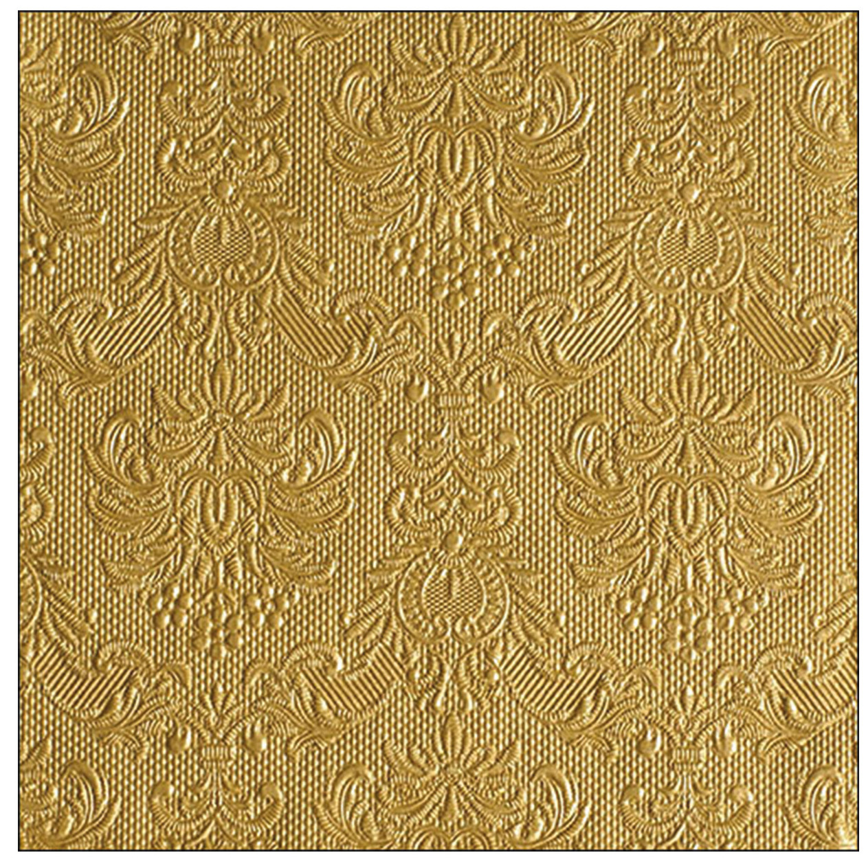 Ambiente Servetten Luxe - 30x stuks - x cm - goud - barok patroon - 3 laags -