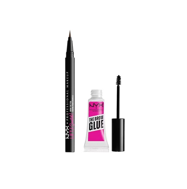 NYX Lift & Snatch Brow Tint Pen Ash Brown & Makeup Brow Glue 1 pcs + 5 g