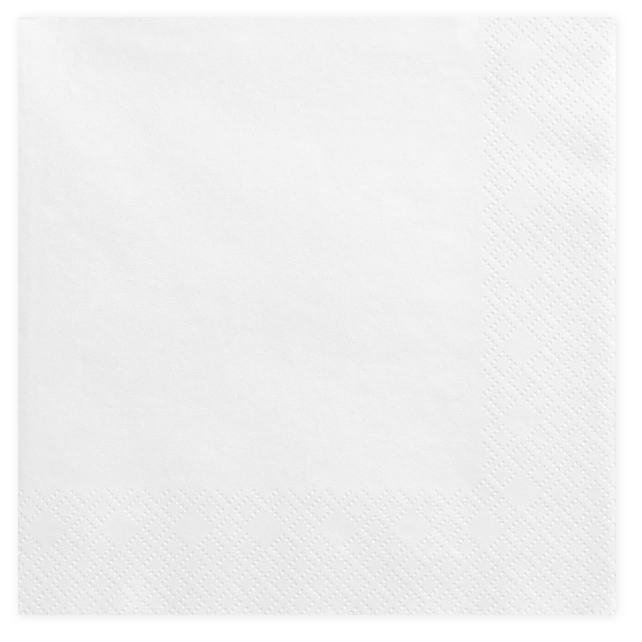 PartyDeco Tafel servetten - 60x - papier - wit - 33 cm - diner/lunch/verjaardag -