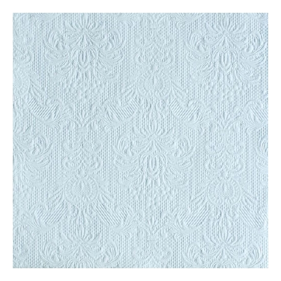 Ambiente Servetten Luxe - 45x stuks - 33 x 33 cm - lichtblauw - barok patroon - 3 laags -