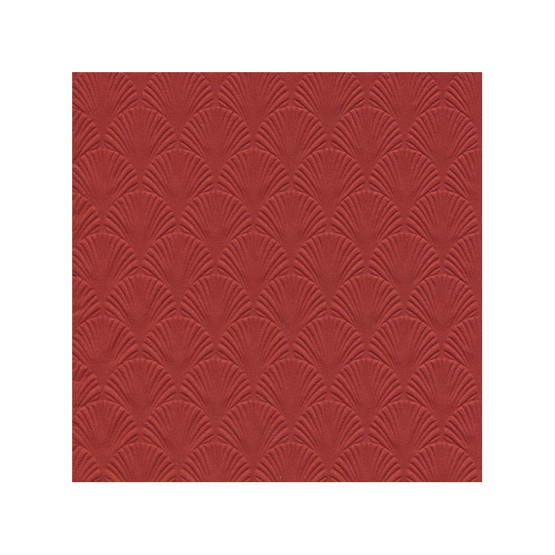 Ihr Servet Luxe - 48x - 3-laags - met schub patroon - donker rood - 33 x 33 cm -