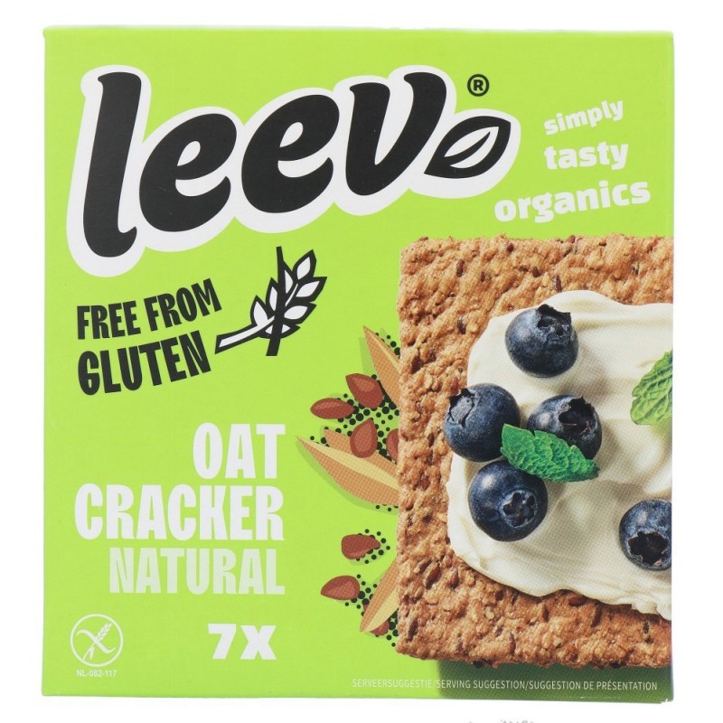 Leev Glutenvrije oat cracker natural bio 100 Gram