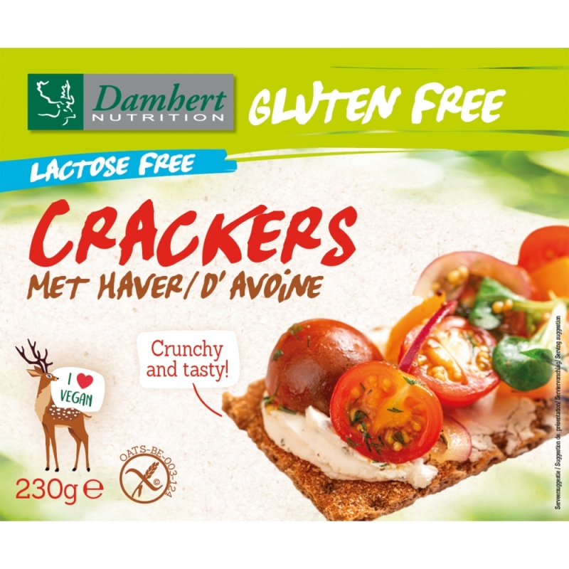 Damhert Crackers met haver glutenvrij 230 gram