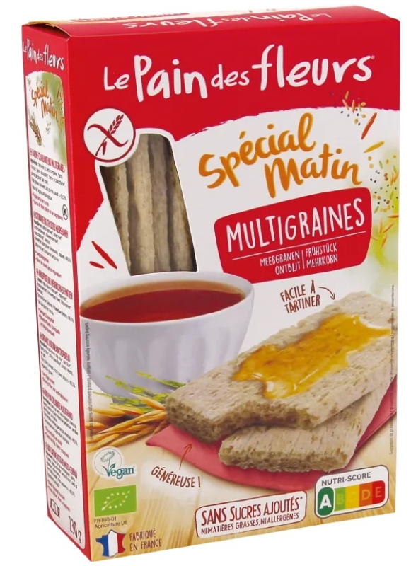 Le Pain Des Fleurs Special matin meergranen crackers bio 230g