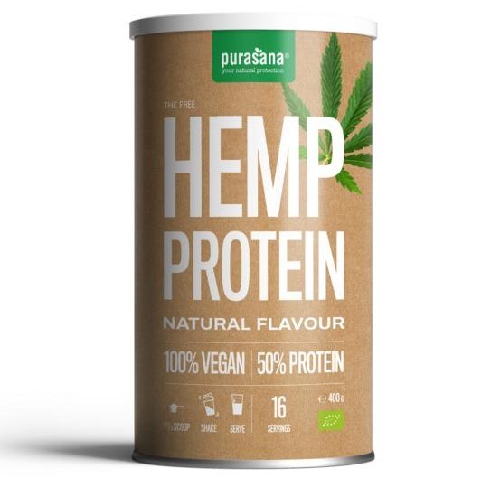 Purasana Vegan protein hennep naturel 400 Gram