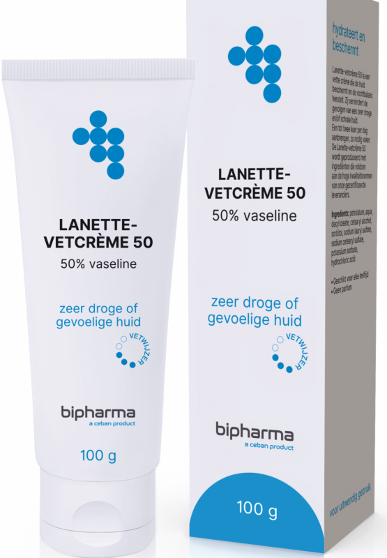 Bipharma Lanette vetcreme 50% vaseline 100 gram