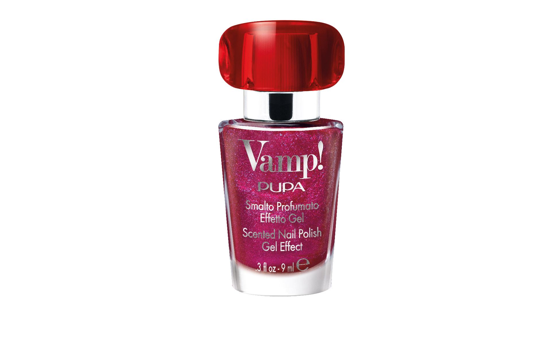 Pupa Milano Vamp! Scented Nail Polish Gel Effect 219-Party Fuchsia 9ml