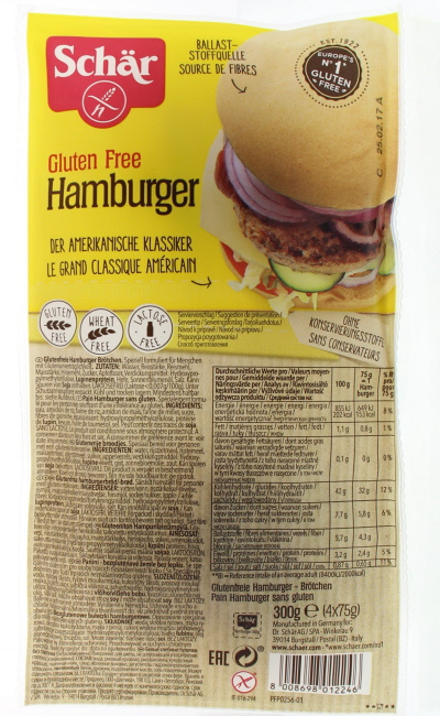 Schär Hamburgerbroodjes 4 stuks