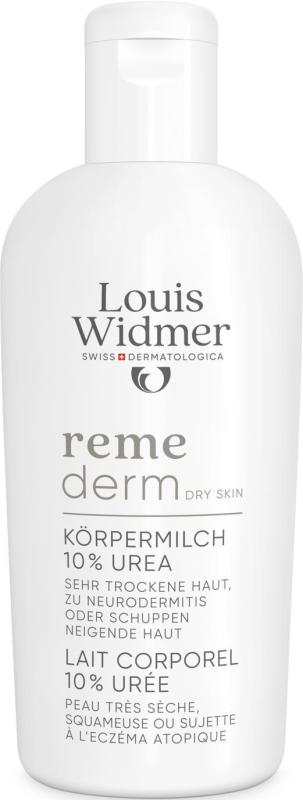 Louis Widmer Remederm dry skin lichaamsmelk 10 % ureum zonder parfum 200 ML