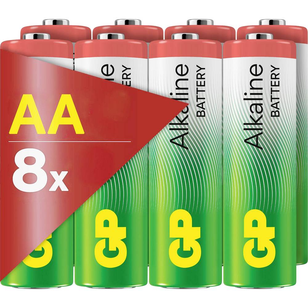 GP AA Batterie  Alkaline 1,5V 8 Stück AA batterij (penlite) 1.5 V 8 stuk(s)