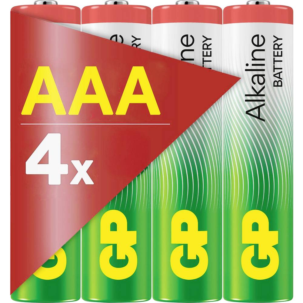 GP AAA Batterie  Alkaline 1,5V 4 Stück AAA batterij (potlood) 1.5 V 4 stuk(s)