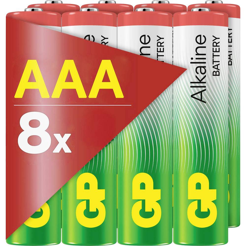 GP AAA Batterie  Alkaline 1,5V 8 Stück AAA batterij (potlood) 1.5 V 8 stuk(s)