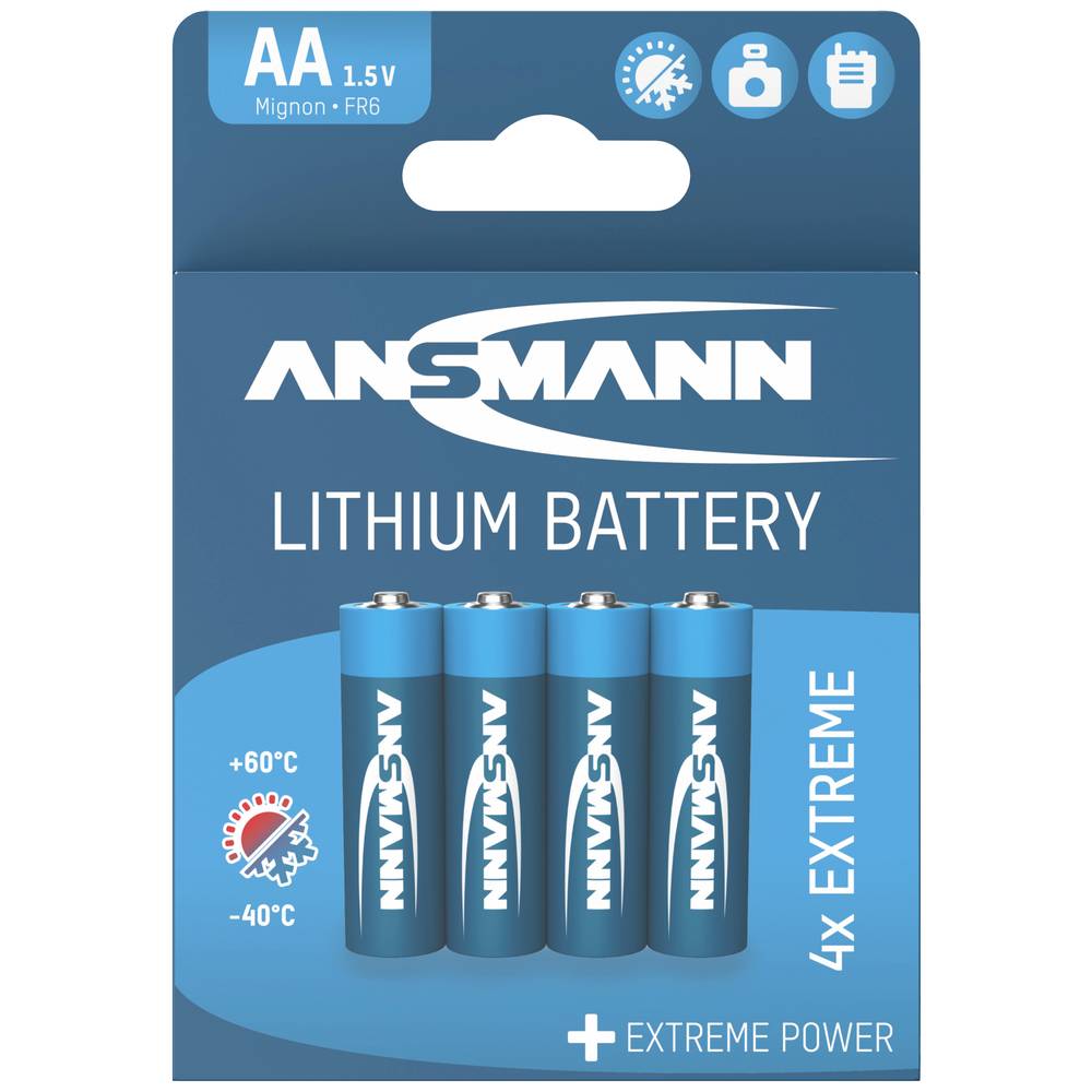 Ansmann Extreme AA batterij (penlite) Lithium 2850 mAh 1.5 V 4 stuk(s)