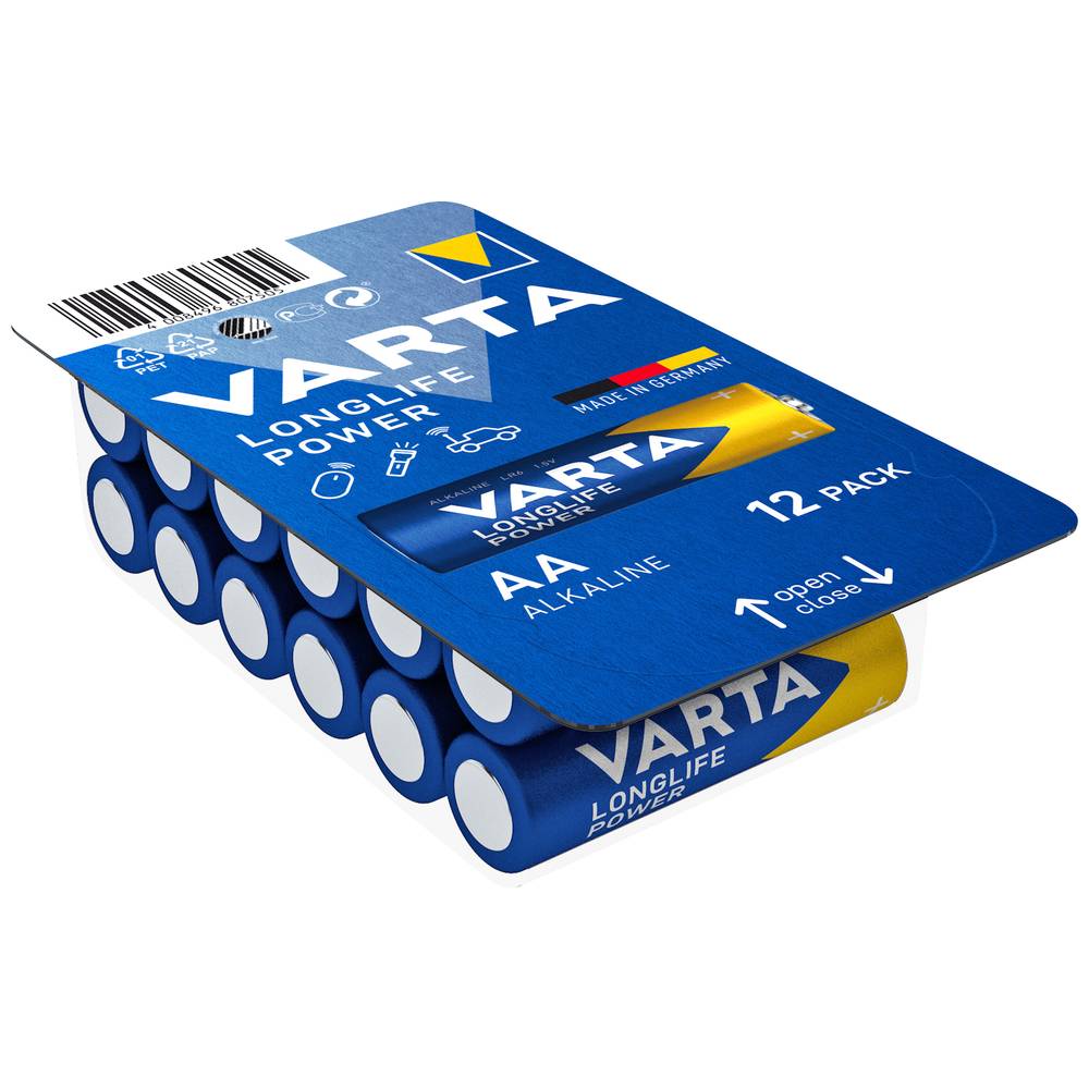 Varta LONGLIFE Power AA Big Box 12 AA batterij (penlite) Alkaline 2960 mAh 1.5 V 12 stuk(s)