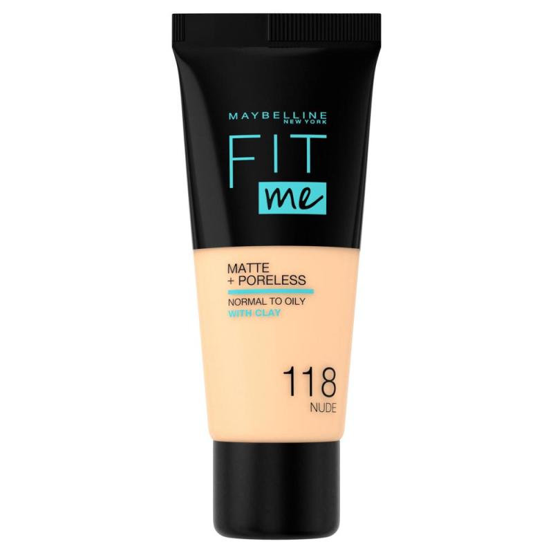 Maybelline Fit me matte & poreless foundation 118 nude 1st