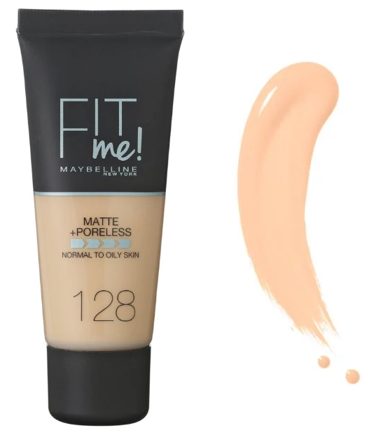 Maybelline Fit me foundation matte & poreless 128 warm nude 1 stuk