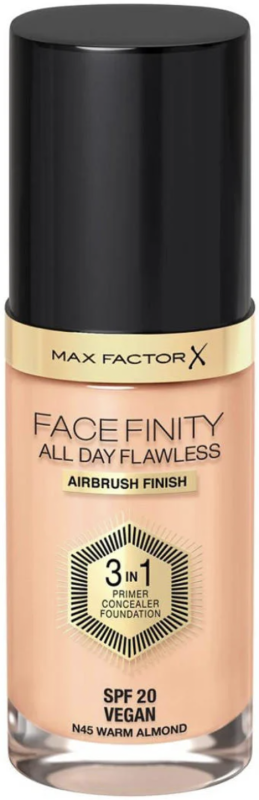 Max Factor Facefinity all day flawless 3-in-1 liquid foundation 045 warm almond 30ml
