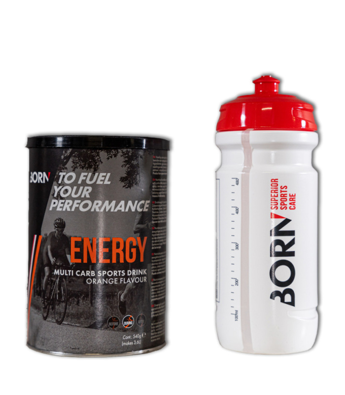 Born sportscare Energy multi carb sports drink orange 540g
