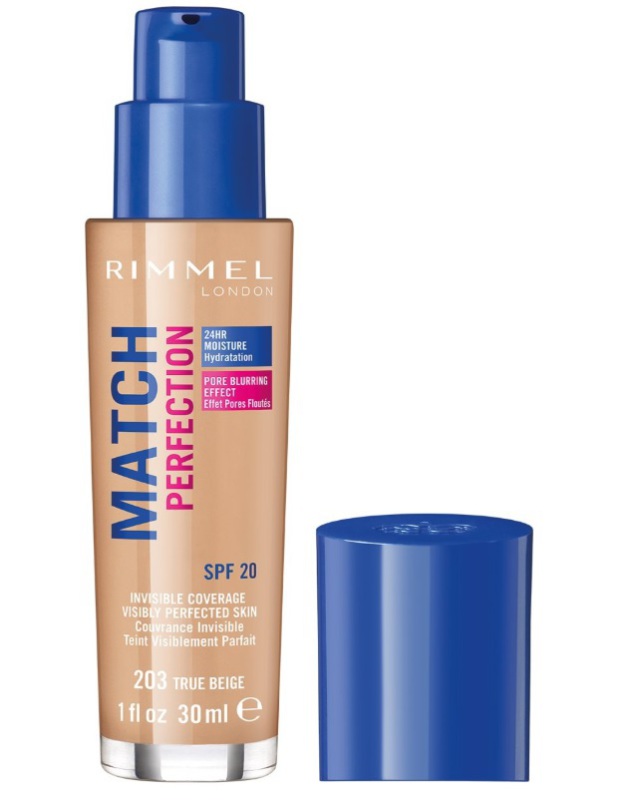 Rimmel London Foundation match perfection 203 true beige 30ml