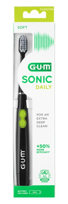 GUM Sonic Daily Tandenborstel Zwart