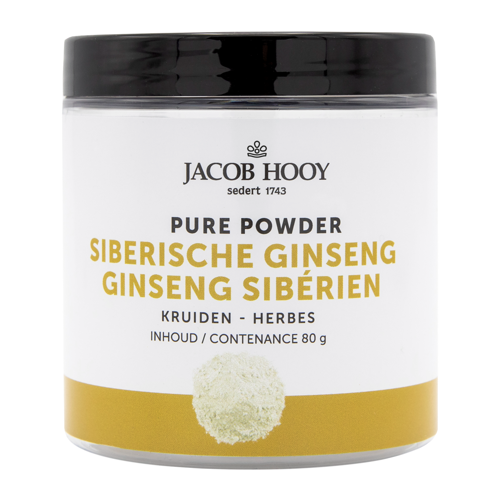Jacob Hooy Pure Powder Siberische Ginseng Poeder