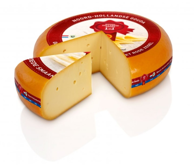 Belegen Noord-Hollandse Gouda met het Rode Zegel 48+
