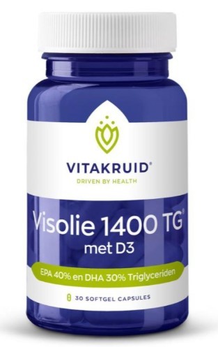 Vitakruid Visolie 1400 tg met d3 30 Softgels