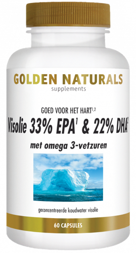 Golden Naturals Visolie 33% epa 22% dha 60 softgel capsules