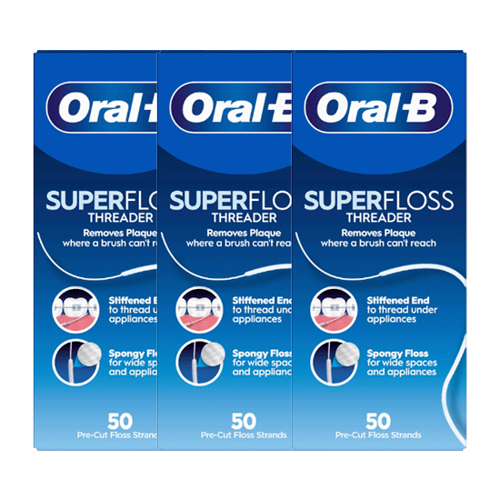 Oral-B Super Floss Threader - 3 x 50 stuks - Voordeelverpakking