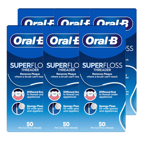 Oral-B Super Floss Threader - 6 x 50 stuks - Voordeelverpakking