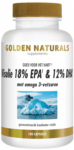 Golden Naturals Visolie 18% epa 12% dha 180 softgel capsules