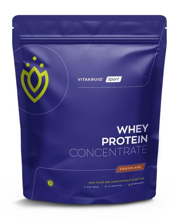 Vitakruid Whey protein concentrate chocolade 900 Gram