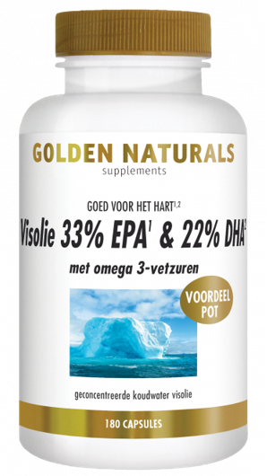Golden Naturals Visolie 33% epa 22% dha 180 softgel capsules