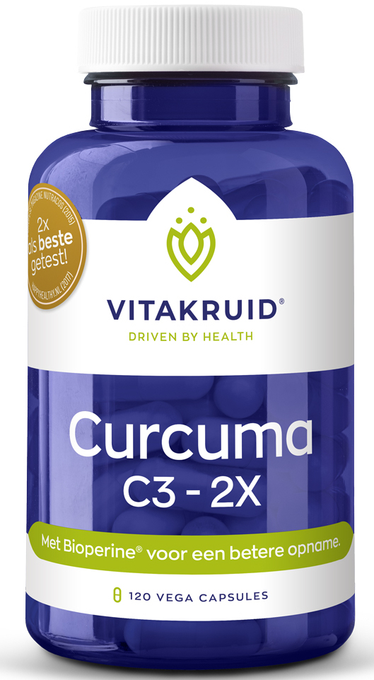 Vitakruid Curcuma C3-2X (95% curcuminoïden) met Bioperine 120