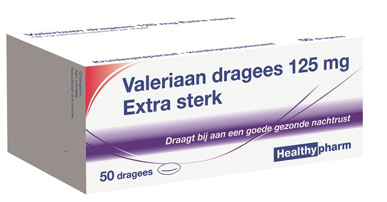 Healthypharm Valeriaan dragees 125 mg extra sterk 50st