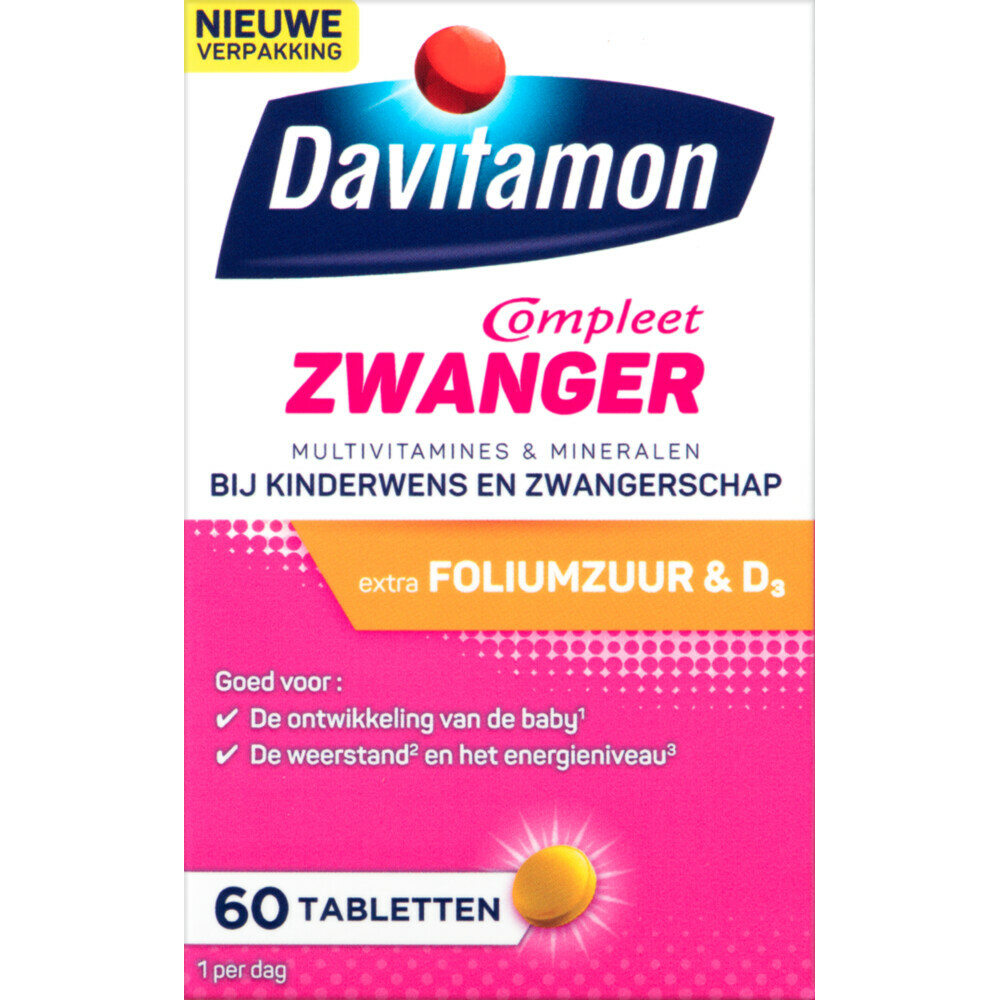 Davitamon Gratis Verzending: 4x  Compleet Zwanger 60 tabletten