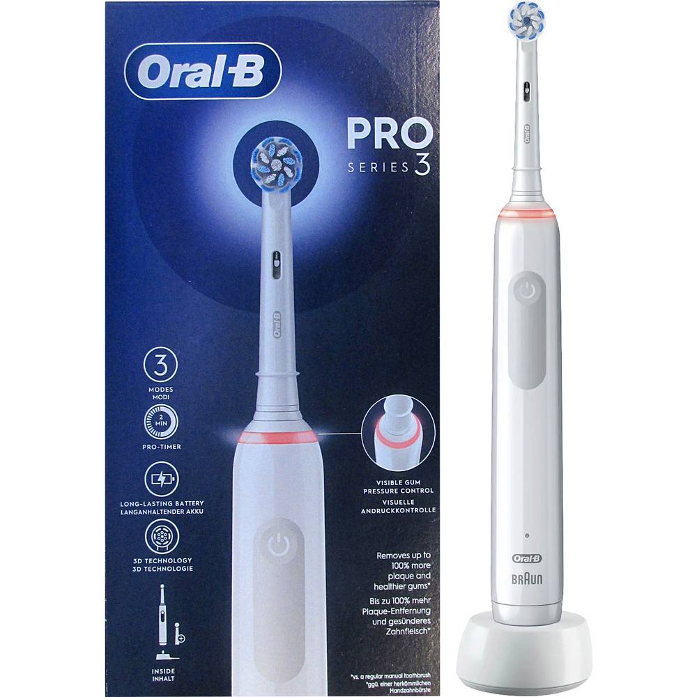 Oral-B 3000 White JAS22 Elektrische tandenborstel Roterend / oscillerend / pulserend Wit