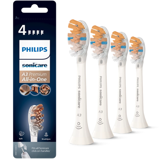 Philips Sonicare A3 Premium All-in-One HX9094/10 Wit - 4 stuks