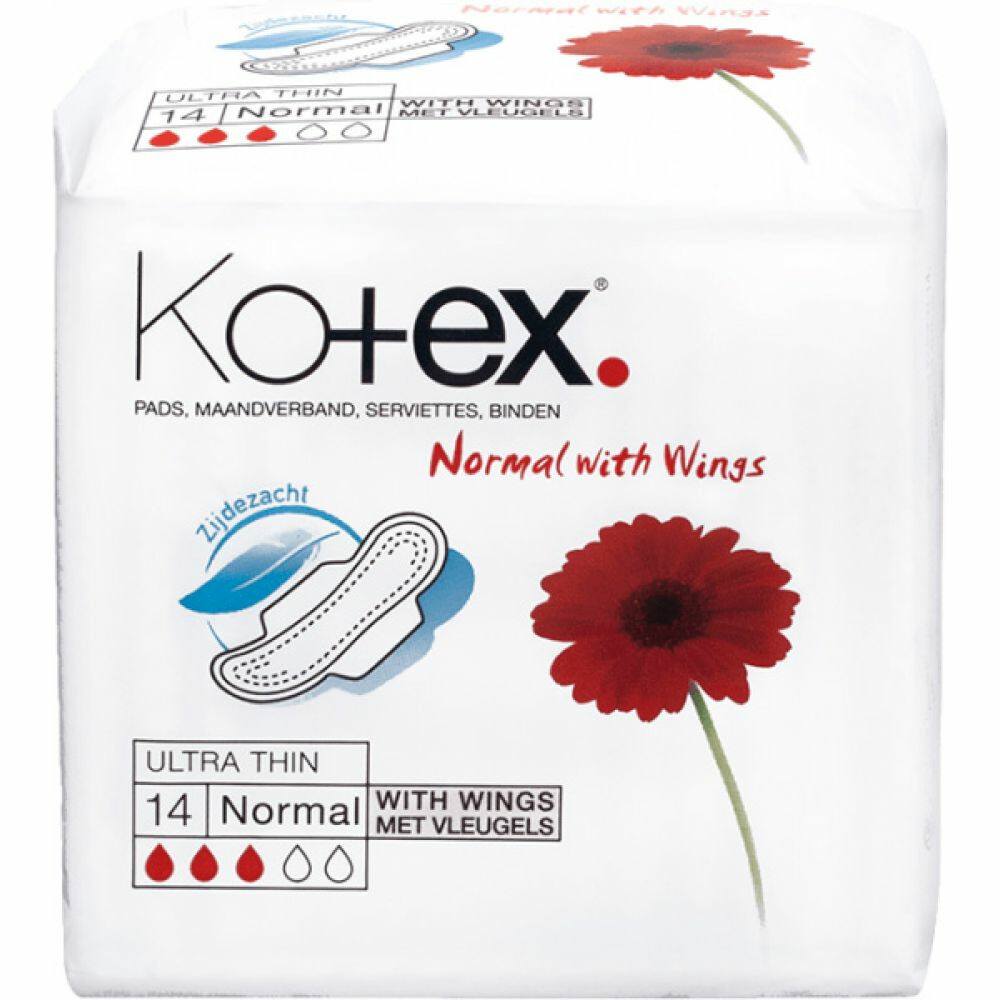 Kotex Ultradun Normal met Vleugels Maandverband 14st