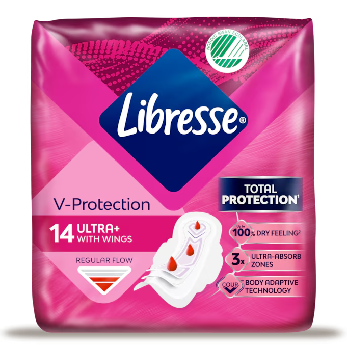 Libresse V-Protection Ultra Thin Normal Wings Maandverband