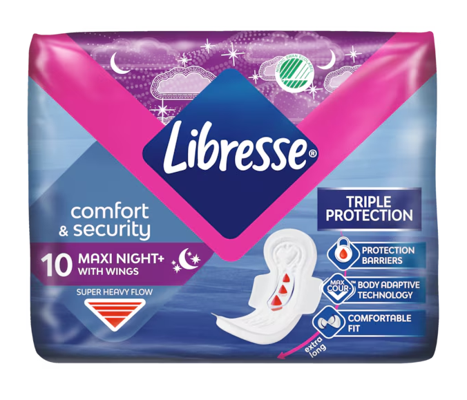 Libresse Comfort & Security Maxi Goodnight Maandverband