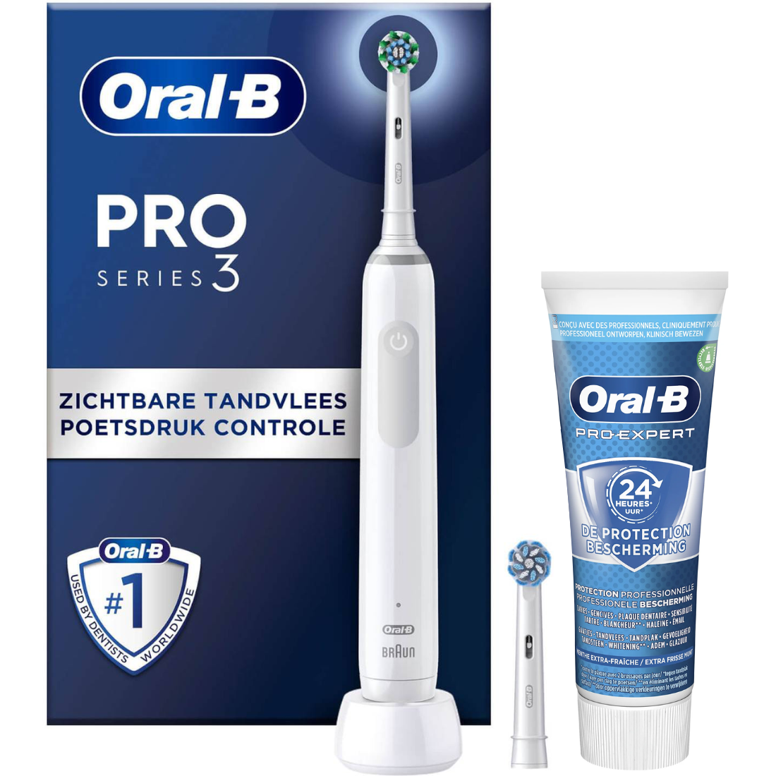 Oral-B PRO 3 3800 White Pro-Expert Edition + Tandpasta