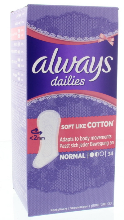 Always dailies inlegkruisjes normaal 34st