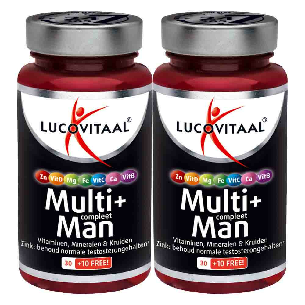 Lucovitaal Gratis Verzending: 2x  Multi + Compleet Man 40 tabletten